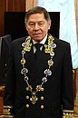 Председатель Верховного Суда Вячеслав Лебедев награждён орденом Святого апостола Андрея Первозванного.