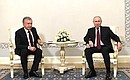 Meeting with President of Uzbekistan Shavkat Mirziyoyev. Photo: Alexei Danichev, RIA Novosti