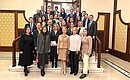 Representative (Sherpa) of the President of Russia in the G20, Deputy Head of the Experts’ Department Svetlana Lukash with Russian coordinators in the G20 engagement groups and representatives of relevant ministries.