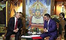 With President of Mongolia Khaltmaagiin Battulga.