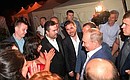 На международном музыкальном фестивале «Опера в Херсонесе». Владимир Путин общался с артистами после концерта.