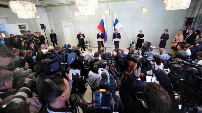 Совместная пресс-конференция с Президентом Финляндии Саули Ниинистё