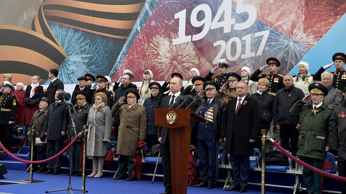 Выступление на военном параде в ознаменование 72‑й годовщины Победы в Великой Отечественной войне