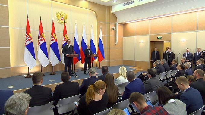 Пресс-конференция по итогам российско-сербских переговоров