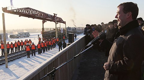Открытие участка железной дороги, соединяющей Якутию с основными магистралями страны