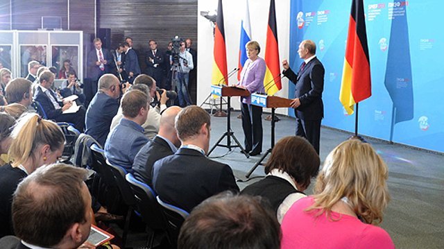 Пресс-конференция с Федеральным канцлером Германии Ангелой Меркель