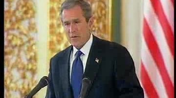Совместная пресс-конференция с Президентом США Джорджем Бушем