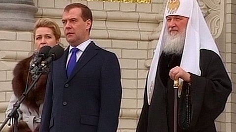 Выступление Дмитрия Медведева по окончании церемонии освящения Никольского морского собора