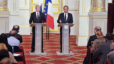 Пресс-конференция по итогам российско-французских переговоров