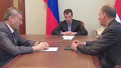 Встреча с Секретарём Совета Безопасности Николаем Патрушевым и генеральным секретарём ОДКБ Николаем Бордюжей