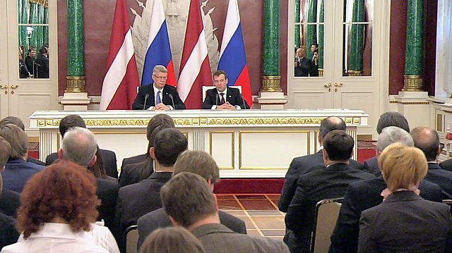 Пресс-конференция по итогам российско-латвийских переговоров