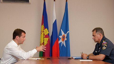 Встреча с Министром по делам гражданской обороны, чрезвычайным ситуациям и ликвидации последствий стихийных бедствий Сергеем Шойгу