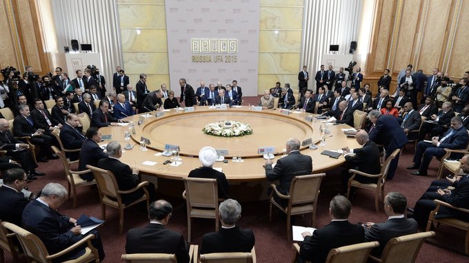 Выступление на встрече лидеров БРИКС с главами приглашённых государств