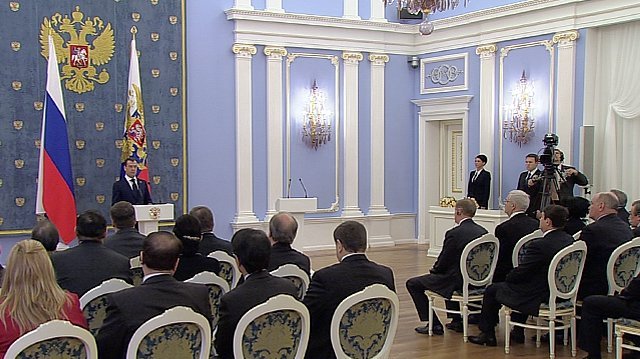 Presenting Russian state decorations to foreign citizens