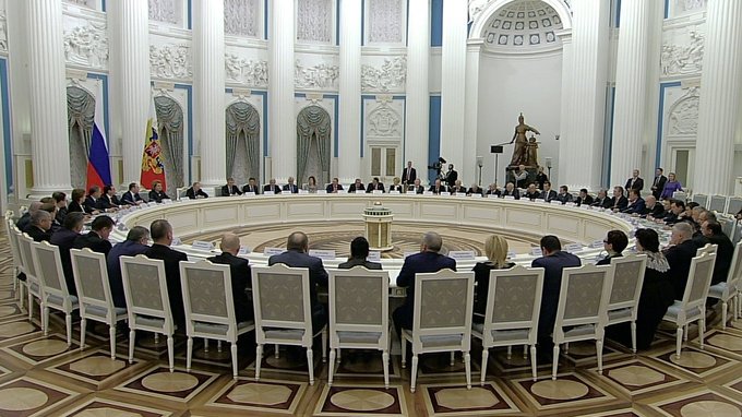 Вступительное слово на встрече с руководством Совета Федерации и Государственной Думы