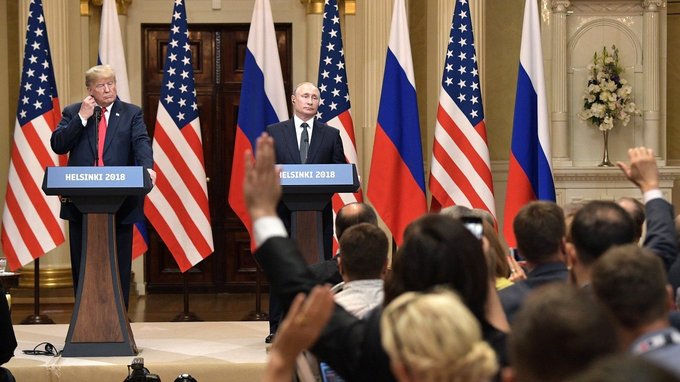 News conference following talks between the presidents of Russia and the United States
