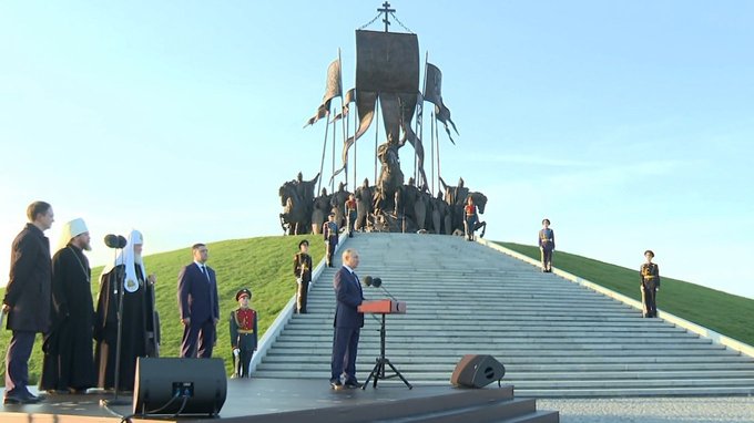 Выступление на открытии мемориального комплекса «Князь Александр Невский с дружиной»
