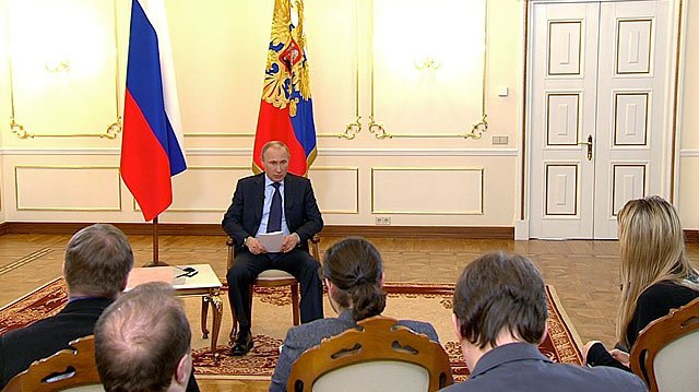 Владимир Путин ответил на вопросы журналистов о ситуации на Украине