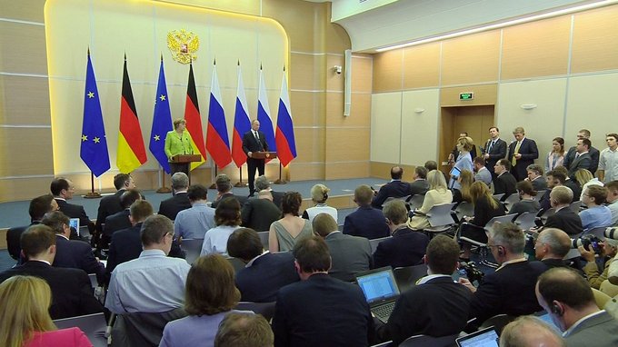 Press statements and answers to media questions following meeting with Federal Chancellor of Germany Angela Merkel