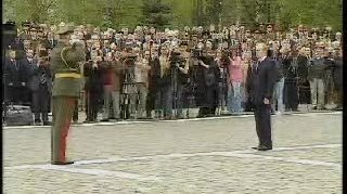 Выступление на торжественном смотре по случаю 70-летия Президентского полка