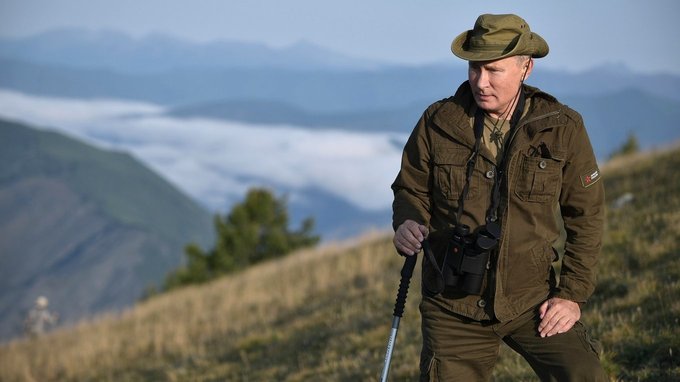 Vladimir Putin spent the weekend in Tyva