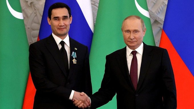 Вручение ордена Дружбы Президенту Туркменистана Сердару Бердымухамедову