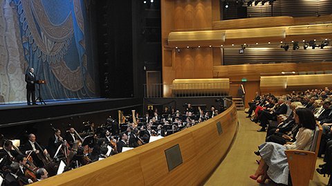 Выступление на церемонии открытия Новой сцены Мариинского театра