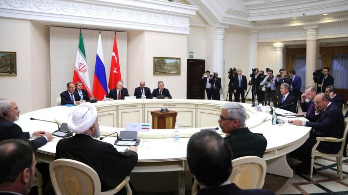 Meeting with President of Iran Hassan Rouhani and President of Turkey Recep Tayyip Erdogan