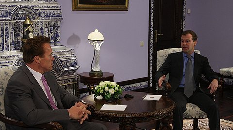 Встреча с губернатором штата Калифорния Арнольдом Шварценеггером