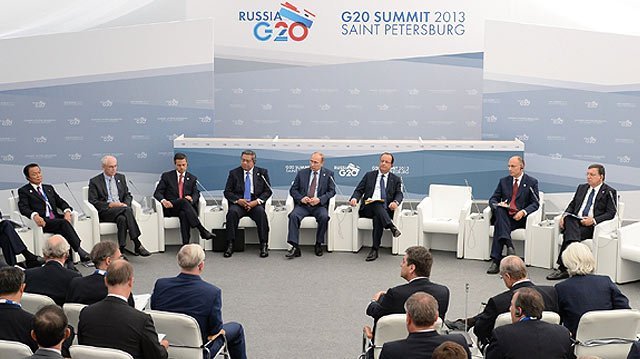 Выступление на встрече с представителями деловых кругов и профсоюзов «Группы двадцати»