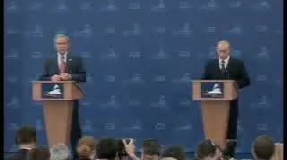 Пресс-конференция по итогам переговоров с Президентом США Джорджем Бушем