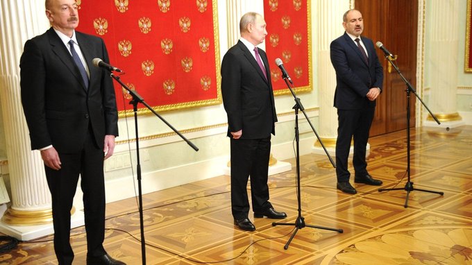 Заявления для прессы по итогам переговоров с Президентом Азербайджана Ильхамом Алиевым и Премьер-министром Армении Николом Пашиняном