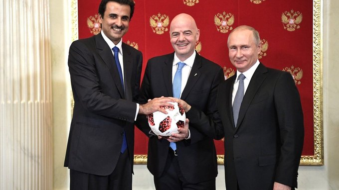 Россия передала Катару эстафету проведения чемпионата мира по футболу