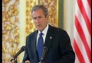 Совместная пресс-конференция с Президентом США Джорджем Бушем