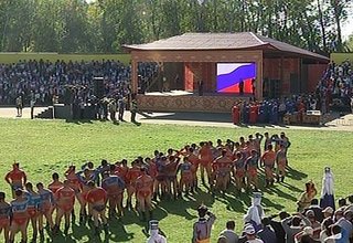 Выступление на праздновании 100-летия единения Тывы и России