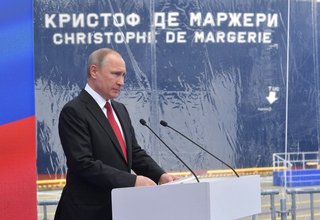 Выступление на церемонии имянаречения танкера «Кристоф де Маржери»
