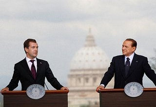 Заявления Дмитрия Медведева и Сильвио Берлускони для прессы