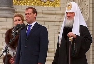 Выступление Дмитрия Медведева по окончании церемонии освящения Никольского морского собора