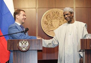 Совместная пресс-конференция с Президентом Нигерии Умару Яр’Адуа по итогам российско-нигерийских переговоров