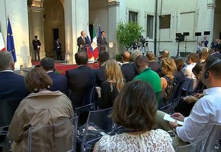 Совместная пресс-конференция с премьер-министром Италии Джузеппе Конте