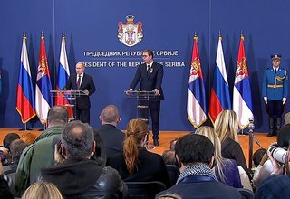 Совместная пресс-конференция с Президентом Сербии Александром Вучичем
