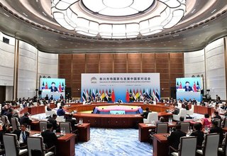 Meeting of BRICS leaders with delegation heads from invited states