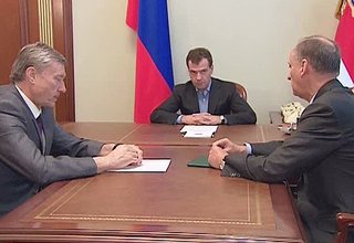 Встреча с Секретарём Совета Безопасности Николаем Патрушевым и генеральным секретарём ОДКБ Николаем Бордюжей