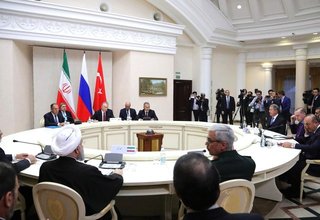 Meeting with President of Iran Hassan Rouhani and President of Turkey Recep Tayyip Erdogan