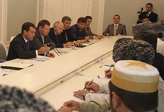 Вступительное слово на встрече с муфтиями и руководителями регионов Северного Кавказа