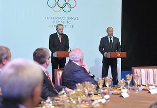 Выступление на рабочем обеде с членами Международного олимпийского комитета