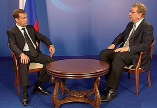 Интервью Дмитрия Медведева телевизионному каналу «Евроньюс»