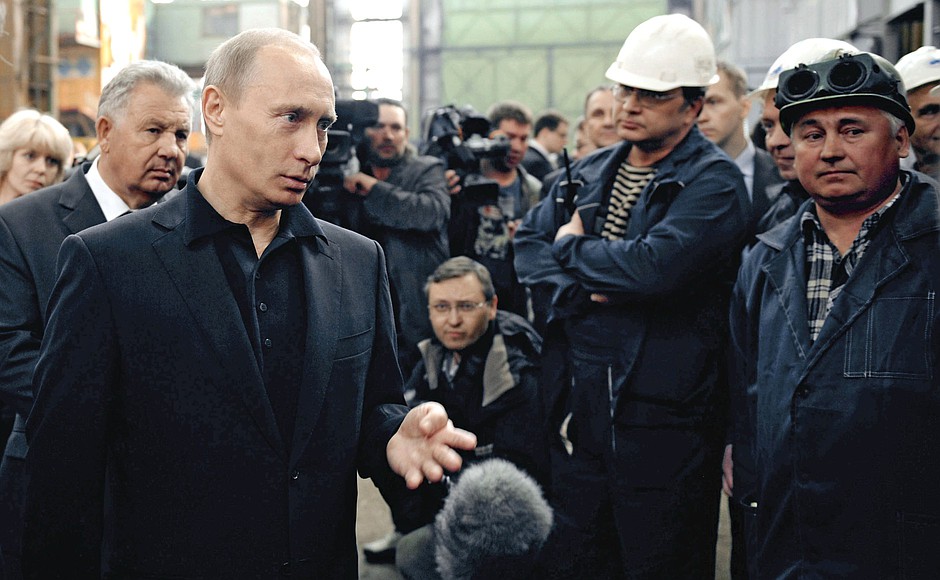 Владимир Путин посетил ОАО «Амурский судостроительный завод».